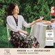 珂萊蒂爾[100桑蠶絲]夏季新款舒適透氣百搭披肩短外套女 本白 L
