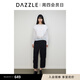 DAZZLE地素 襯衫2024年早秋女裝優(yōu)雅法式花邊圓領(lǐng)長袖上衣 白色 S