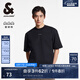 杰克·瓊斯（JACK&JONES）25年衣服男裝純棉短袖t恤男士夏季潮流寬松純色簡(jiǎn)約高端重磅半袖 E40黑色 M