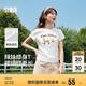 森馬（Semir）短袖t恤女短款圓領(lǐng)修身上衣2025夏季萌寵印花套頭衫109325100027