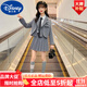 迪士尼（Disney）童裝女童套裝秋裝jk2025新款學(xué)院風(fēng)西裝襯衣百褶裙兒童女孩小西服 熱售灰色五件套（外套+裙子+襯衫+領(lǐng)帶+鏈條） 130 身高120-130cm年齡7-8歲