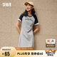 森馬連衣裙女插肩袖修身收腰夏季字母開叉短裙運(yùn)動(dòng)風(fēng)109324114025
