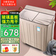 一能凈雙桶家用18KG大容量半自動洗衣機老式雙缸節(jié)能雙不銹鋼桶洗脫一體老式小型迷你宿舍租房洗 18KG孔雀金+全國聯(lián)保+強力甩干+雙不銹鋼桶