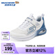 Skechers斯凱奇風(fēng)豹跑鞋兒童網(wǎng)面氣墊緩震休閑鞋男女童跑步鞋405316L 男款/白色/藍(lán)色/WBLU 38