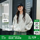 森馬（Semir）外套女短款特寬松廓形2025春新款插肩袖刺繡棒球服質感夾克甜酷風 淺灰20058 M 160/84A