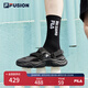 FILA FUSION斐樂官方?jīng)鲂行蓍e鞋涼拖魔術(shù)貼鞋子海螺沙灘鞋 黑-BK 42