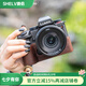 攝侶適用松下s5m2保護套s5二代皮套松下s9相機包Lumix底座包s5m2x保護殼S9相機皮套半套掛脖繩牛皮配件 s5/s5m2咖啡色頭層牛皮底座
