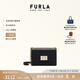 芙拉（FURLA）1927簡約純色迷你牛皮女士時髦高級感單肩斜挎包鏈條包小方包 黑色 MINI