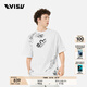 EVISU【王一博同款】福神2025年夏季新品男士祥云商標印花T恤 白色 常規(guī) S