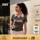 森馬（Semir）POLO衫女短款小心機撞色夏季復古字母緊身套頭衫109324115006
