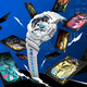 卡西歐（CASIO）黑金gshock黑白賽車冰韌運(yùn)動(dòng)時(shí)尚手表學(xué)生防水送男學(xué)生腕表禮物男 GA-110HDS-7APRT凸變英雄