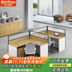 時(shí)仁（ShiRen）辦公家具辦公桌椅組合員工桌電腦桌現代簡(jiǎn)約屏風(fēng)隔斷辦公室卡座 F型兩人位【含柜】