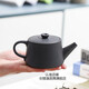 創(chuàng  )翡裊新款陶瓷茶壺家用日式簡(jiǎn)約小號手柄功夫茶具復古磨砂泡茶單壺促銷(xiāo) 黑陶禪意將軍小壺