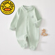 G.DUCKKIDS嬰兒衣服春秋純棉新生兒哈衣秋冬打底睡衣套裝滿(mǎn)月寶寶春季連體衣 綠色 80cm 80碼（建議體重16-20斤）