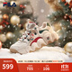 斐樂(lè)（FILA）老爹鞋女鞋情侶款運(yùn)動(dòng)鞋圣誕可頌面包鞋休閑鞋男鞋 【女】雪白/雨朦灰色-SR 37.5