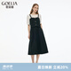 歌莉婭假兩件連衣裙女夏季2025新款法式獨(dú)特絕美小裙子1E5C4H610 00B黑色 M