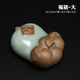 康樂(lè )品 哥窯茶寵擺件 開(kāi)片可養十二生肖手工茶玩迷你可愛(ài)茶臺創(chuàng  )意擺件 福豬大號-茶寵擺件