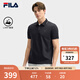 FILA 斐樂(lè)黃景瑜同款男子針織短袖領(lǐng)航POLO衫2025夏新款商務(wù)休閑上衣 傳奇藍(lán)-NV XL 180/100A/XL