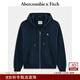 Abercrombie & Fitch【美式復(fù)古】小麋鹿圖案女裝25秋冬新款連帽衛(wèi)衣外套152-5417 寶藍色 M (165/96A)