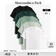 ABERCROMBIE & FITCH男裝女裝情侶裝夏款經(jīng)典小麋鹿5件組合套裝美式短袖T恤329667-1 深綠，淺綠色，綠色，黑色，白色 S (175/92A)