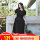 森馬[商場(chǎng)同款]連衣裙女設(shè)計(jì)感不規(guī)則2025夏木耳邊中長(zhǎng)裙101325114041