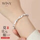 唯一（Winy）莫比烏斯銀手鐲女純足銀9999實心銀飾送媽媽款紀念日生日禮物
