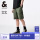 杰克·瓊斯（JACK&JONES）男裝夏工裝風口袋時尚簡約橄欖綠灰直筒牛仔短褲男褲224243027 橄欖綠灰E60 橄欖綠灰E60 L （180)