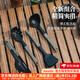 Awada戶外硅膠炊具鏟勺套裝折疊鍋鏟湯勺便攜露營輕量化廚具套裝 新硅膠4件套(軍綠色)