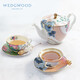 WEDGWOOD[中秋禮物]花間舞蝶茶具套組骨瓷茶壺茶杯碟1壺2杯2碟茶具套裝