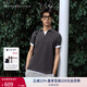TOMMY HILFIGER【輕系列】夏季男裝撞色鑲邊翻領(lǐng)POLO/珠地棉商務修身純色短袖T恤 【修身款】石墨深灰P7I L （推薦：140-155斤）