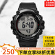 卡西歐（CASIO）手表男十年電力復(fù)古小方塊時(shí)尚潮流防水夜光運(yùn)動(dòng)大表盤(pán)數(shù)顯手表 AE-1500WH-1A（京倉(cāng)京配）
