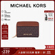 MICHAEL KORS秋冬新品禮物MK女包JET SET TRAVEL卡包零錢(qián)包短款深棕/橡果棕