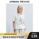 UR2025秋季新款女裝時(shí)尚休閑撞色印花圖案短袖T恤UYY450188 本白 M
