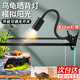 哲卜烏龜曬背燈uvb+uva全光譜烏龜燈保溫燈加熱燈爬寵鱷魚(yú)曬背燈烏龜 黑色長(cháng)燈架【調光開(kāi)關(guān)】+50W燈泡