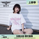 BOY LONDON【暗夜星辰】 秋季情侶款短袖燙鉆粉色老鷹T恤 N01003 白色 S