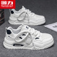 回力網(wǎng)面小白鞋男鞋2025夏季新款透氣休閑鞋飛行員一號(hào)厚底板鞋子 白深藍(lán)(網(wǎng)面) 39