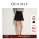 歐時(shí)力OCHIRLY 蕾絲花邊百褶褲裙女a(chǎn)字短裙半身裙2025夏季新品 黑色 S