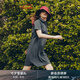 AIGLE艾高連衣裙春夏經(jīng)典款女士DFT速干透汽吸濕COOLMAX裙子 炭灰 AW381 38(165/88A)