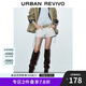 UR2025春季新款女裝時尚復(fù)古腰帶裝飾超短休閑短褲UWJ850027 淺灰 (偏短) 27