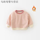 NAOISKEY?腦斯基寶寶秋冬衣服超萌嬰兒背帶褲套裝加絨衛衣女童外出服兩件套嬰幼兒 55500粉條衛衣 80 (建議身高73-80CM)