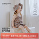 babylove女寶寶套裝夏季純棉嬰幼兒衣服吊帶上衣花苞褲洋氣兩件套清涼夏裝