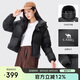 駱駝（CAMEL）黑鉆系列 女裝短款羽絨服情侶男女加厚寬松連帽面包羽絨服B601 S