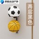 ZOCI簡(jiǎn)易室內家用籃球架收納免打孔墻足球架類(lèi)擺放兒童學(xué)校收納筐 墻上兩層黑色