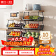 帥仕（shuaishi）廚房蔬菜用具置物架放水果菜籃子零食收納筐多層落地移動(dòng)小推車(chē)