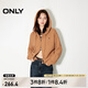 ONLY冬季可愛(ài)少女含羊毛連帽長(zhǎng)袖針織衫女|12443B010 A10 卡其沙色 L 170/88A