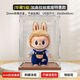 大豐貓labubu展示盒心動馬卡龍盲盒坐坐派對搪膠系列公仔拉布布無娃娃 珍藏展示盒25*20*40 拉布布