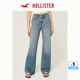 HOLLISTER25夏季復古baggy風寬松高腰牛仔褲女裝KI355-5362 中間色 28 155/72A 6短版