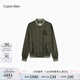 Calvin KleinJeans25秋季新款男士美式學(xué)院風(fēng)ck絨面字母棒球夾克外套4RD524G LDY-橄欖綠 L