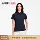 AIGLE艾高polo衫T恤速干上衣吸濕cooltouch涼感輕奢短袖內搭女士 海軍藍 BN384 42 (175/96A)