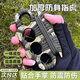 OIMG指虎防身合金高硬度武器合法隨身多功能加厚破窗器四指扣格斗拳刺 惡靈款加厚青銅色+綁繩 高強度鋅合金